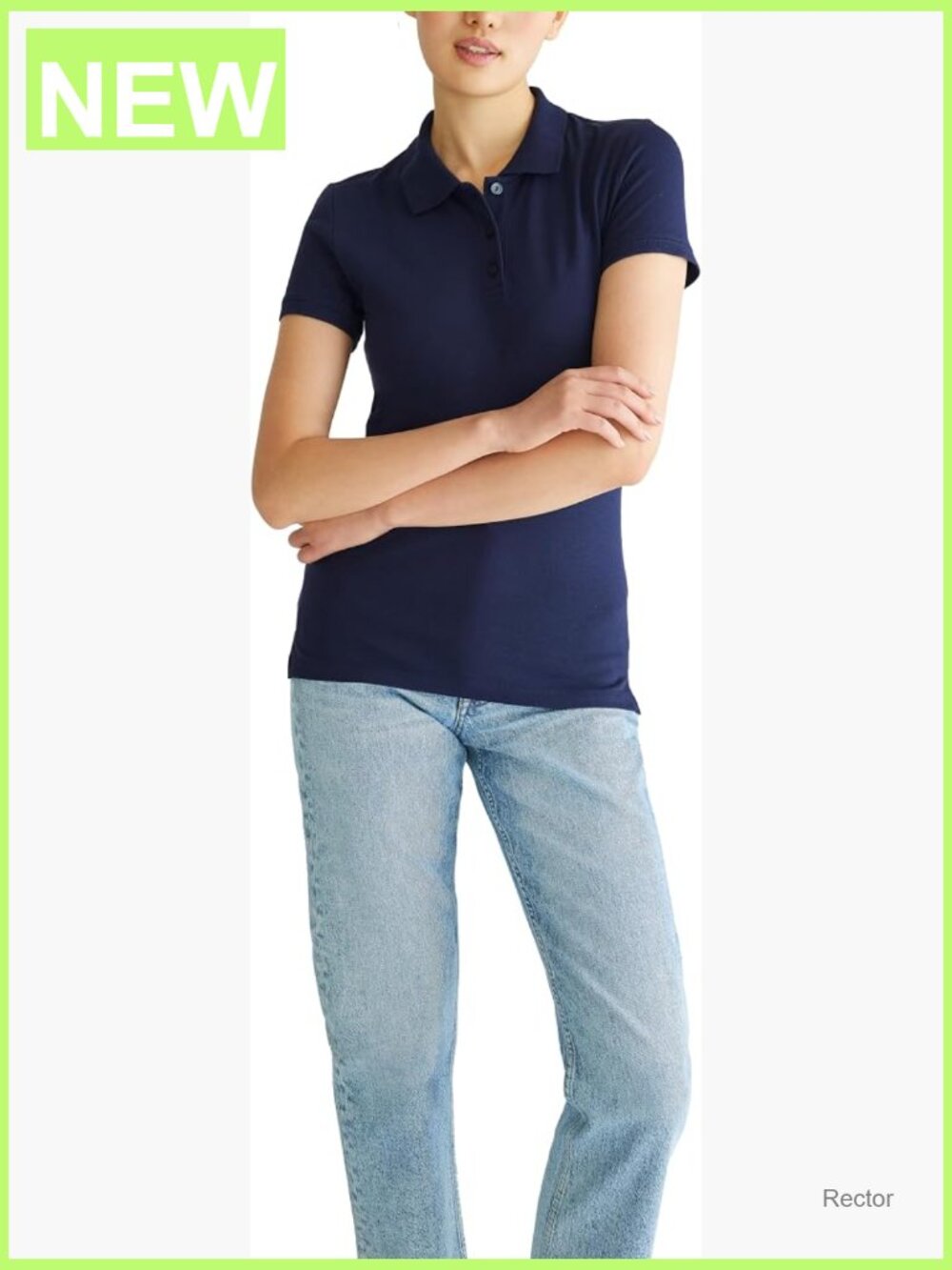 Women's Slim Fit Polo Shirt Short Sleeve Cotton Spandex Uniform